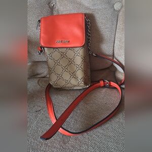 Nine West Red and Tan Crossbody Bags with Sleek Design